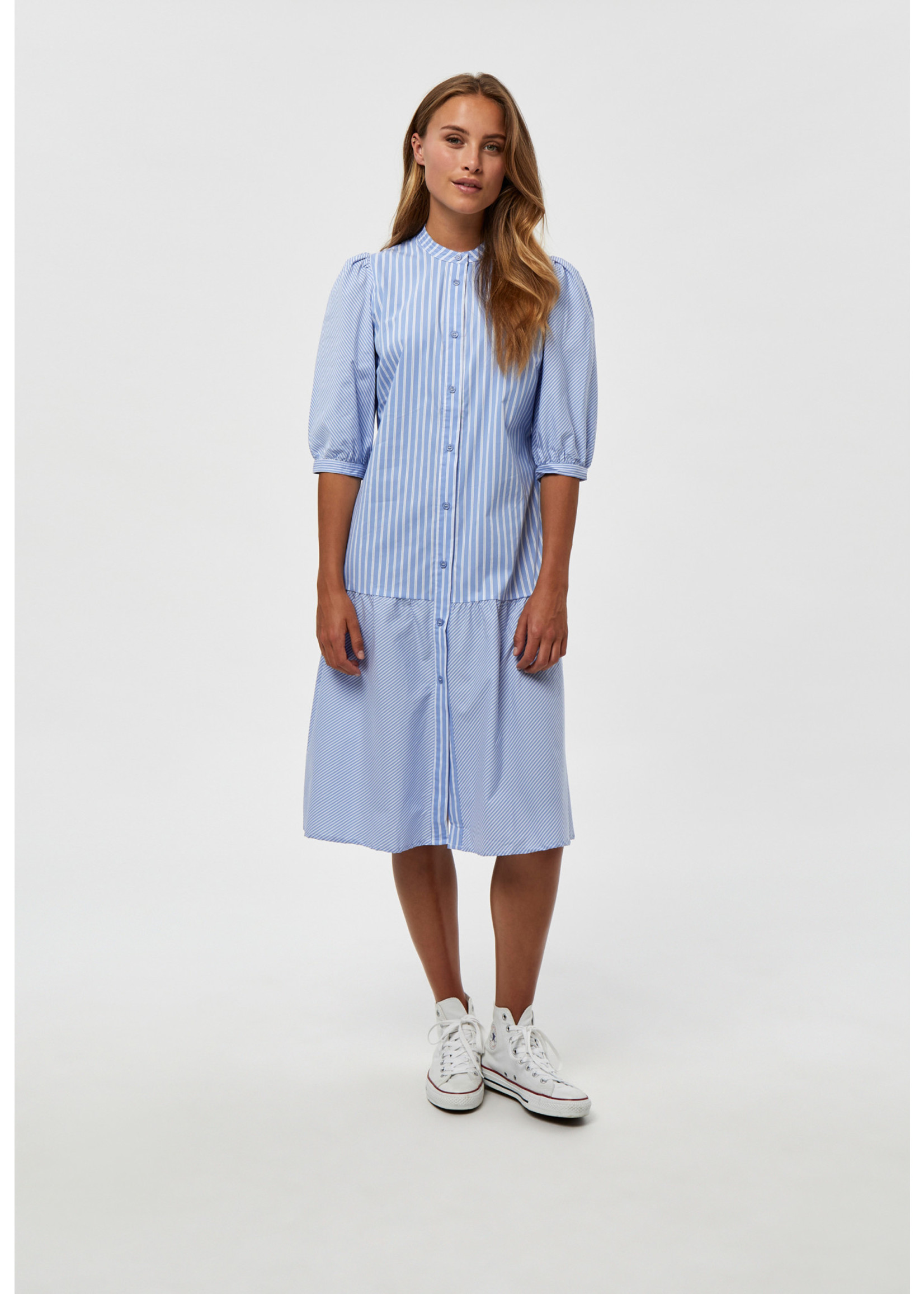 PEPPERCORN DEMIA DRESS skyway blue striped