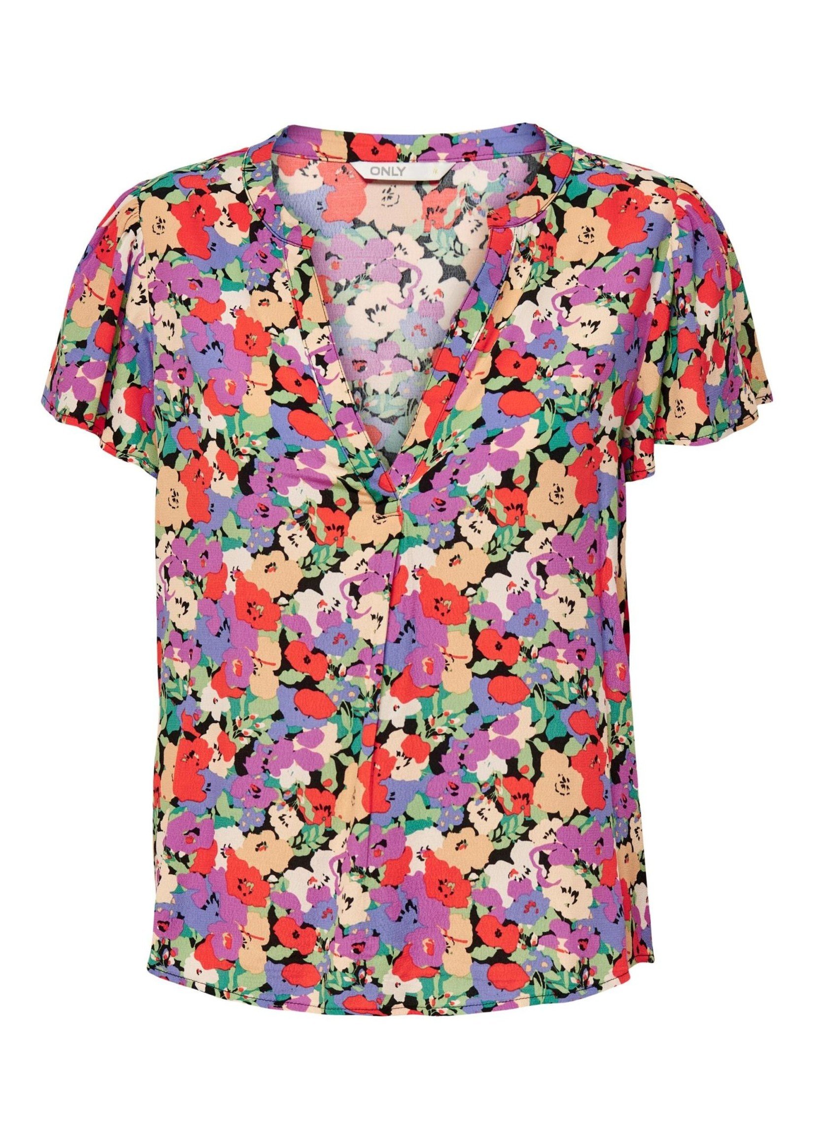 ONLY TRACY S/S TOP PTM black valley floral