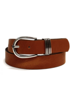 LEATHER BELT 3 cm cognac