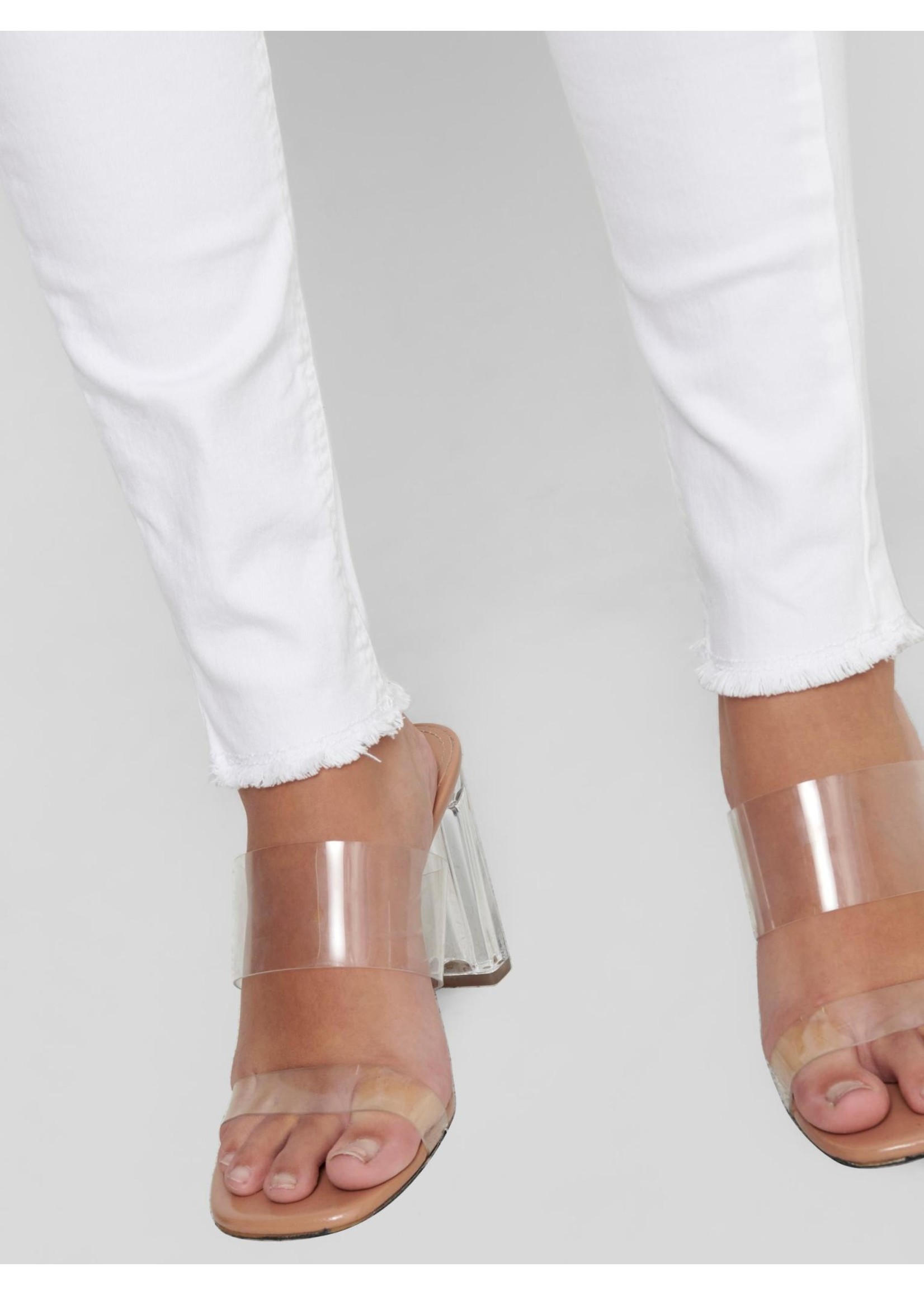 ONLY BLUSH LIFE MID ANKLE JEANS white