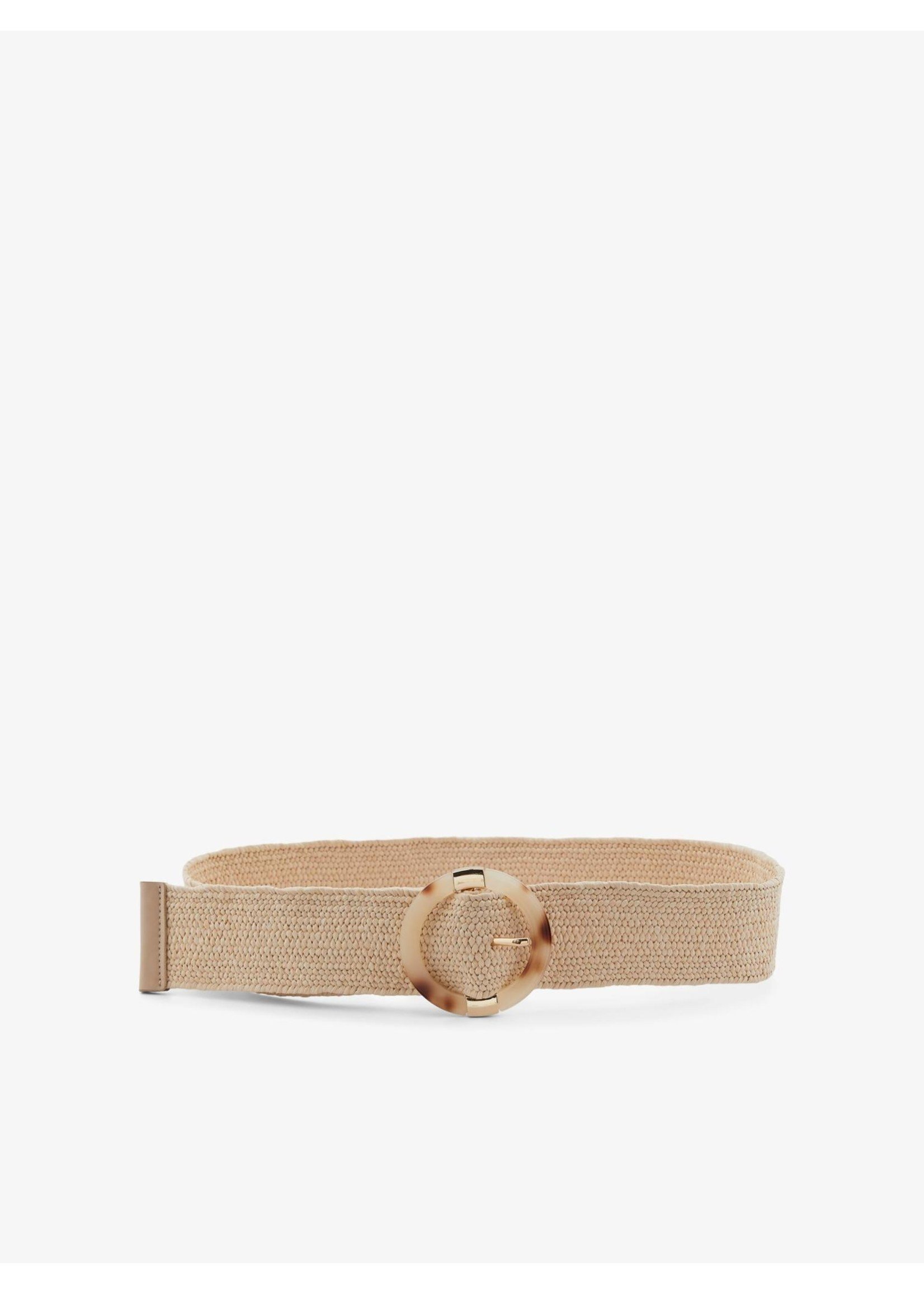 PIECES SOLE STRAW WAIST BELT nature