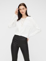 PIECES RIA LS SOLID TEE NOOS BC white
