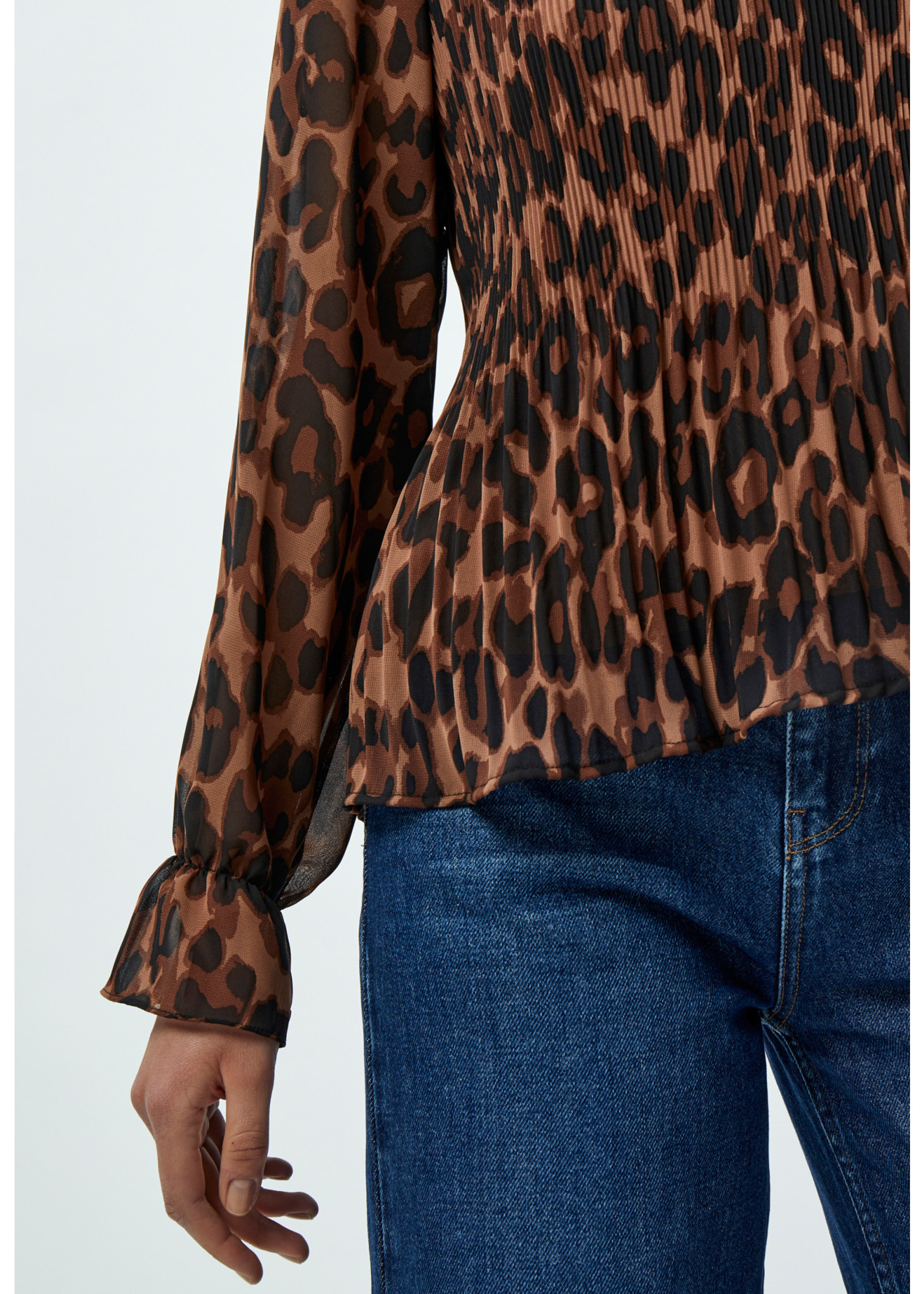 MINUS MIA BLOUSE brown leo print