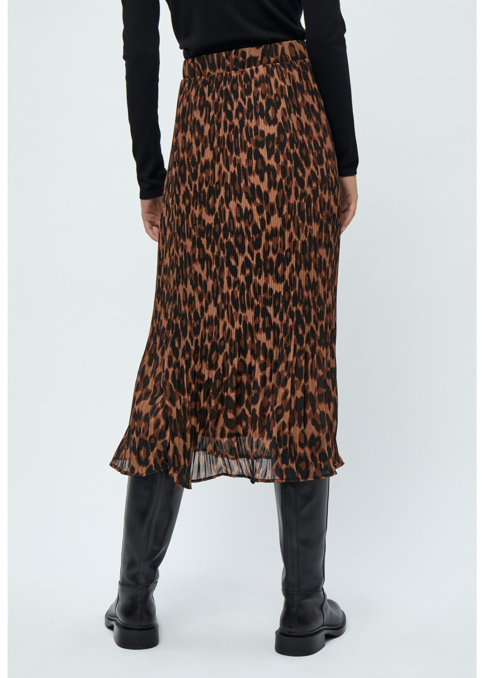 MINUS MIA LONG SKIRT brown leo print