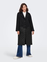 ONLY ADDISON LIFE QUILT MIX LONG COAT OTW black