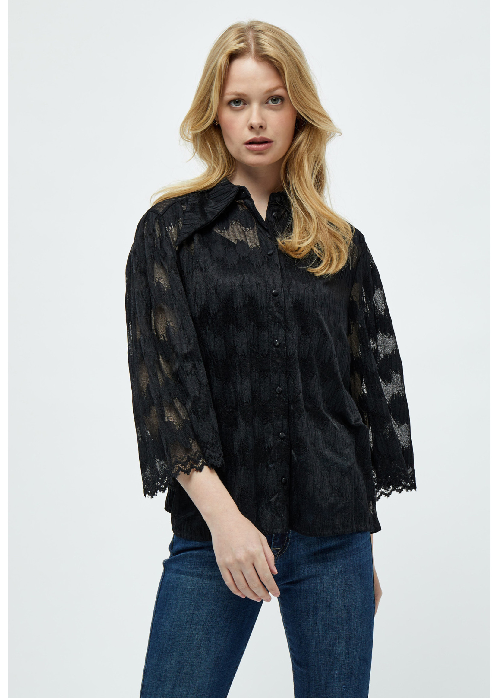 MINUS SORANA LACE SHIRT black