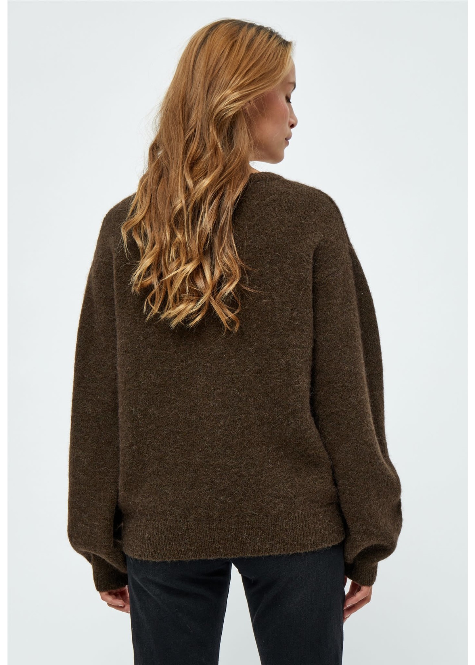 MINUS KESTINE KNIT PULLOVER slate brown