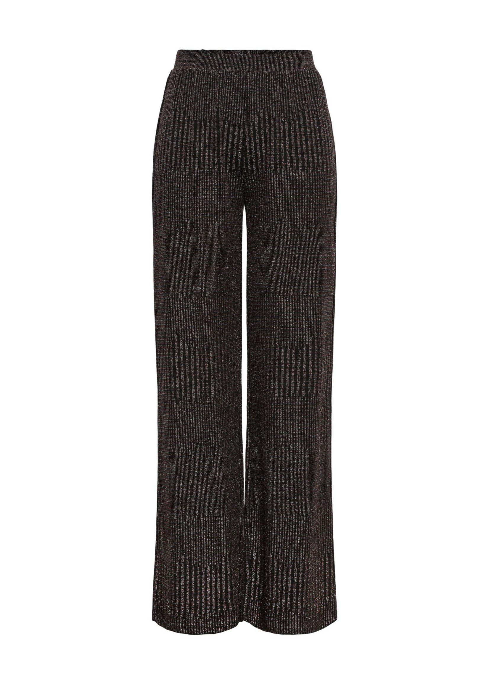 PIECES MARY HW WIDE PANT black glitter