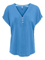 ONLY FREE S/S MODAL PLACKET TOP JRS provence