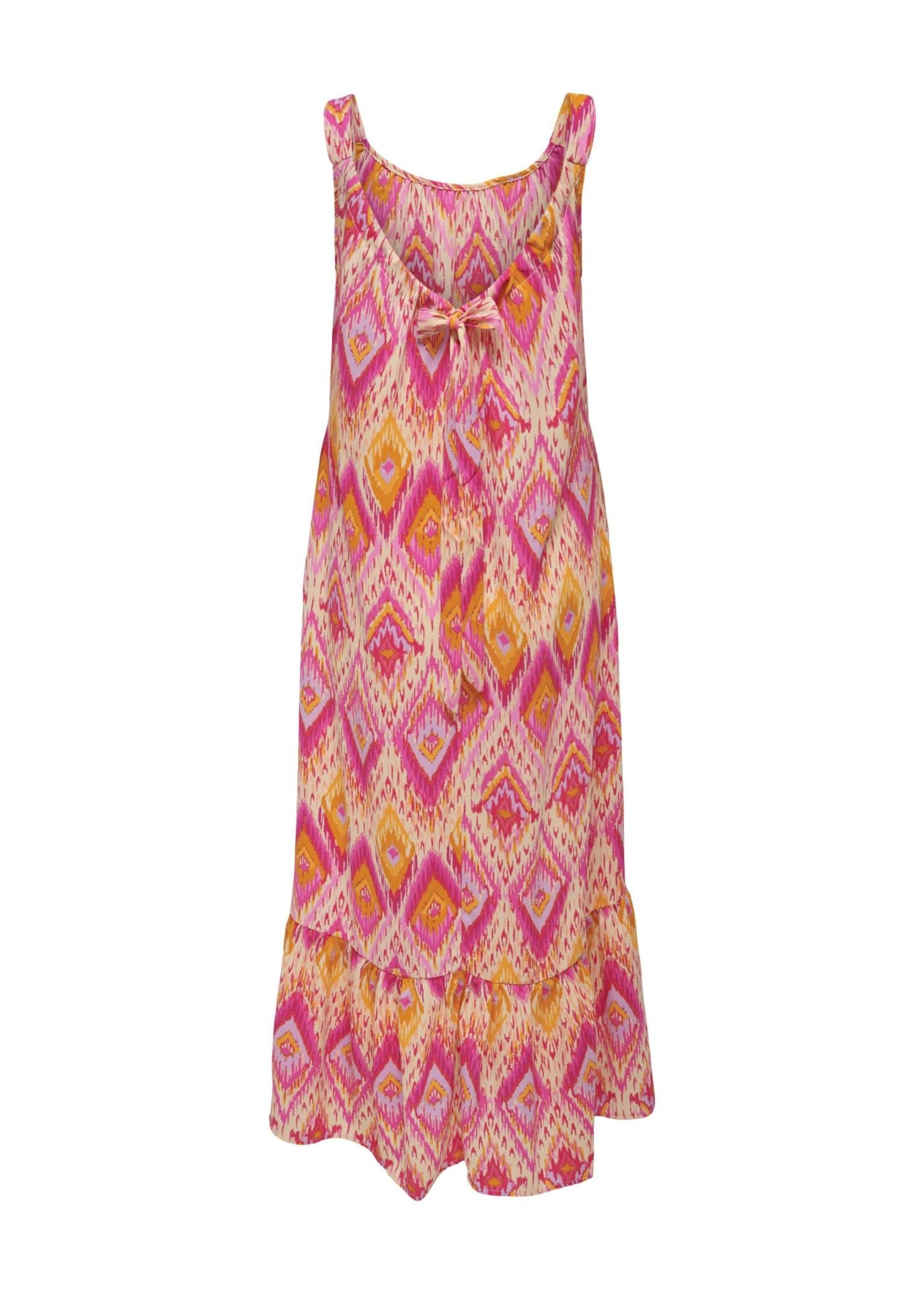 ONLY ALMA LIFE VIS NOEMI LONG DRESS AOP rasberry rose