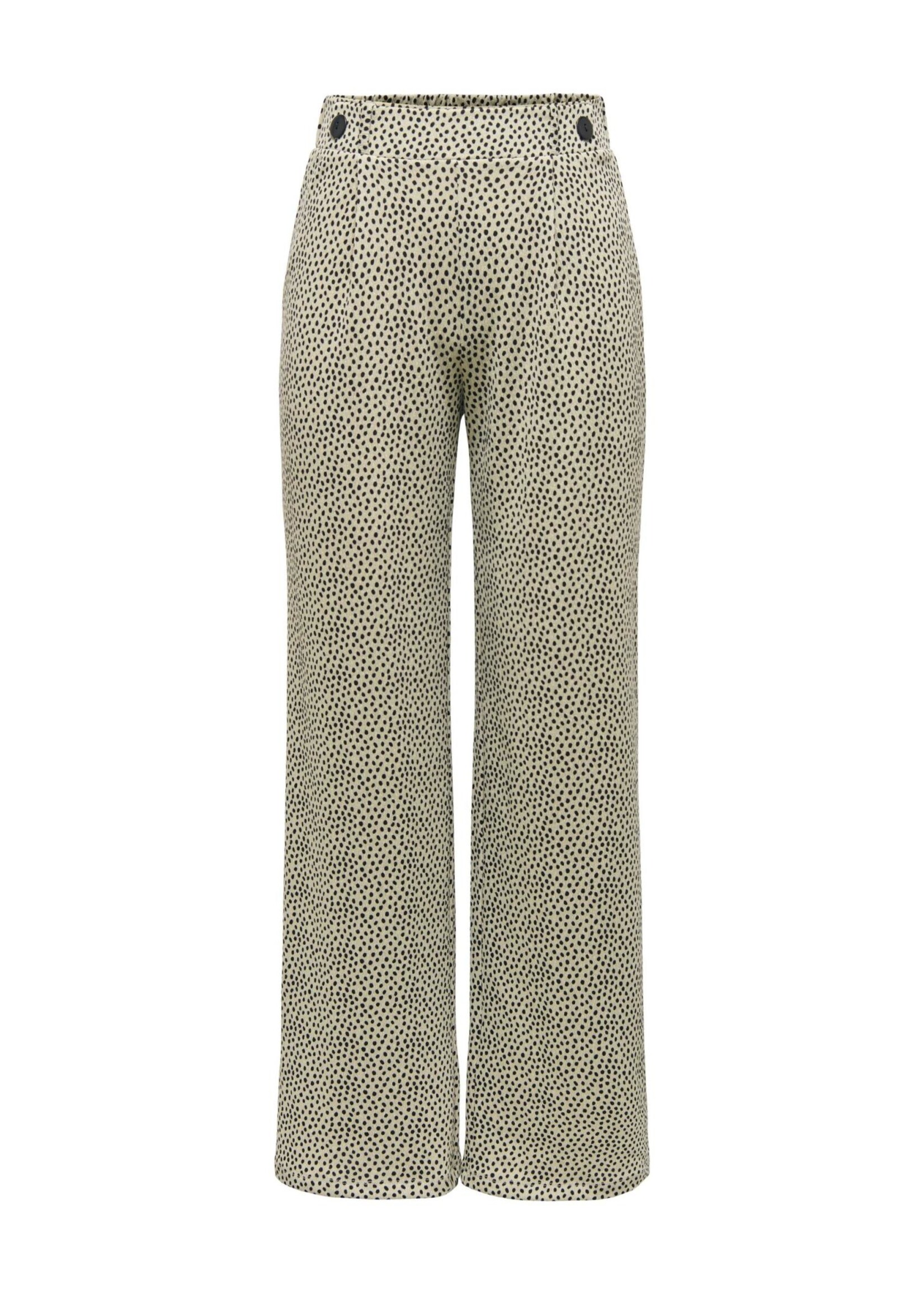 ONLY PAULINE WIDE PANT JRS moss gray dot
