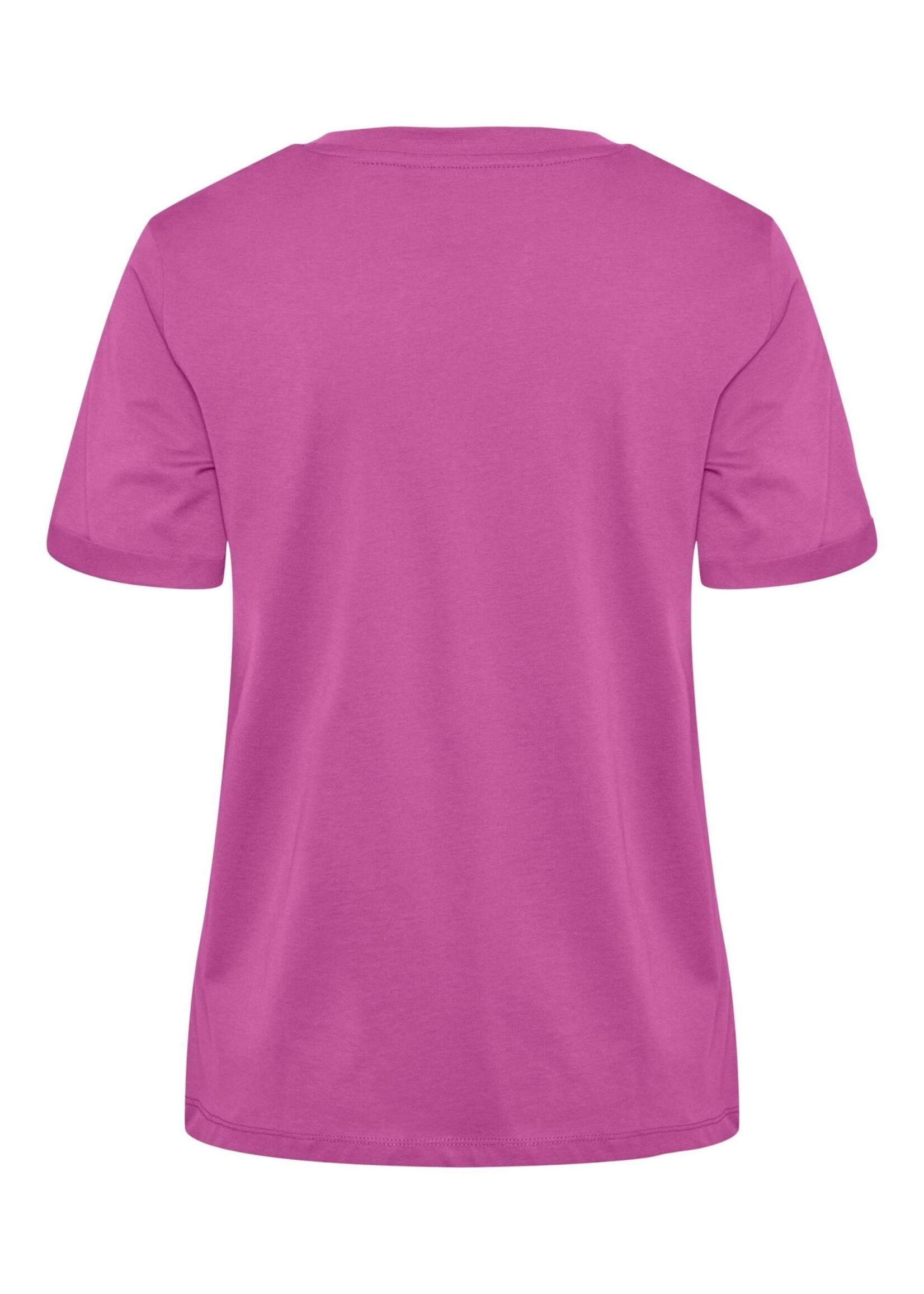 PIECES RIA SS FOLD UP SOLID TEE NOOS BC radiant orchid