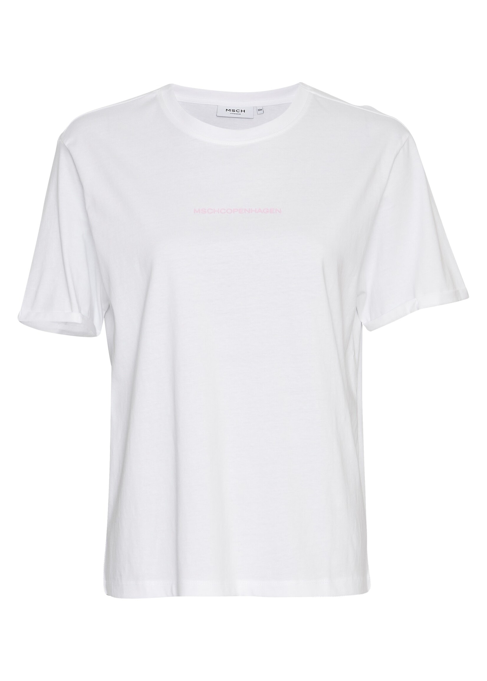 MSCH TERINA ORGANIC SMALL LOGO TEE white/lavender