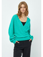 MINUS ILANI WRAP KNIT PULLOVER jade green mel