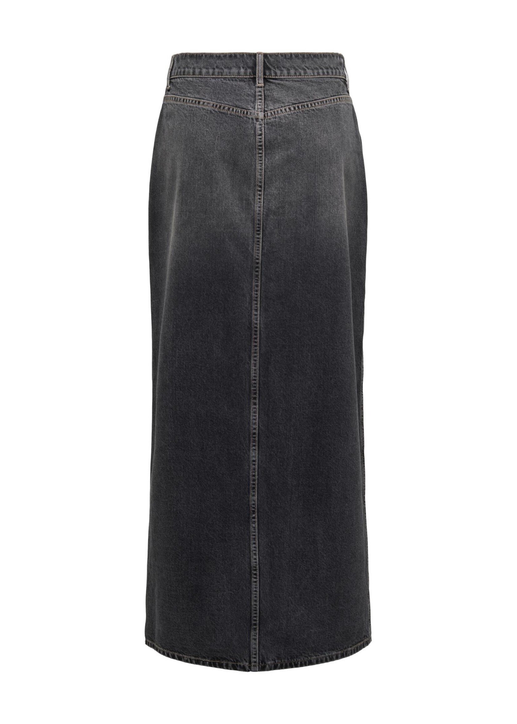 ONLY CILLA LONG SLIT SKIRT DNM washed black