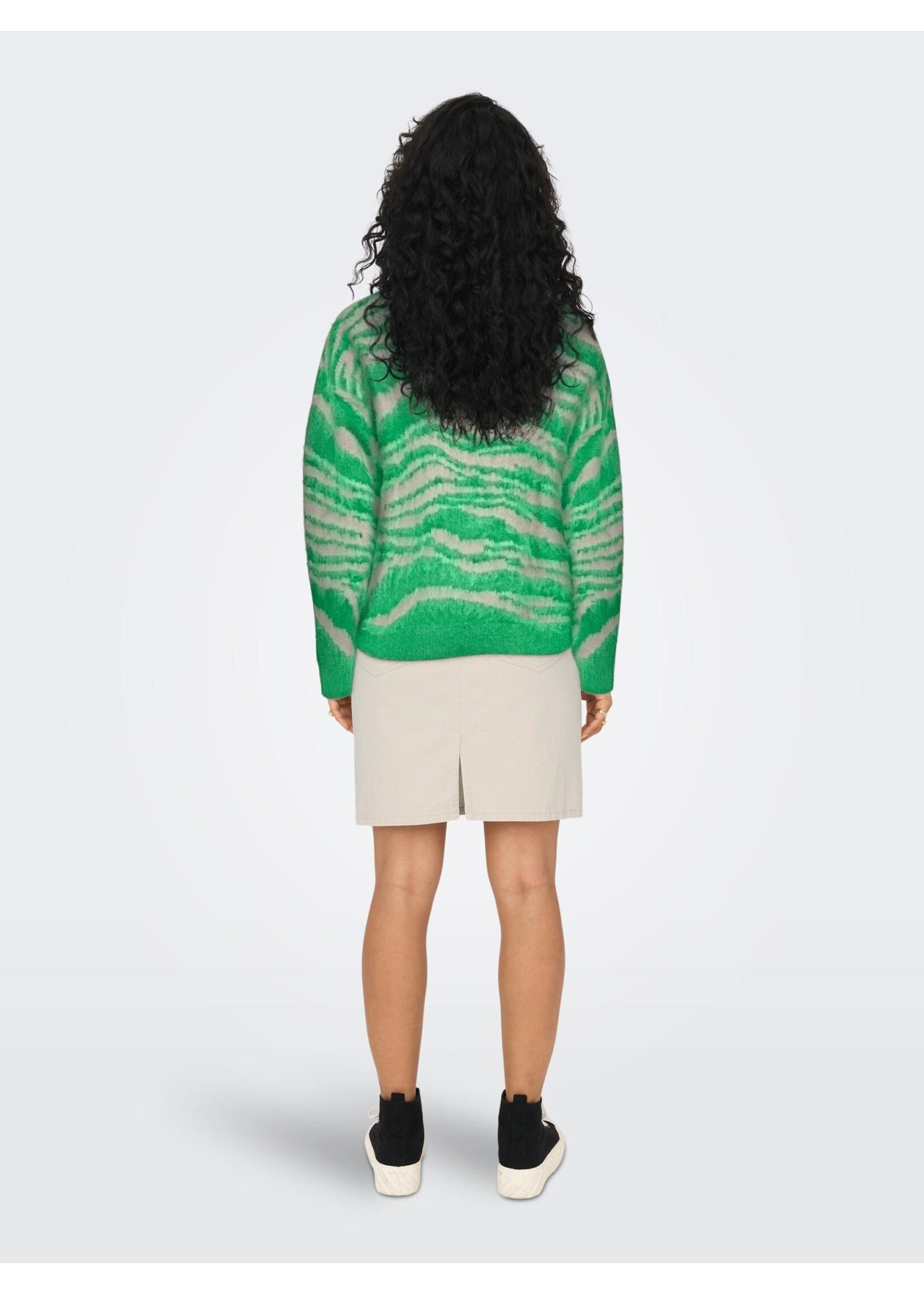 ONLY WILD LS JQ HIGHNECK CC KNT island green moonbeam