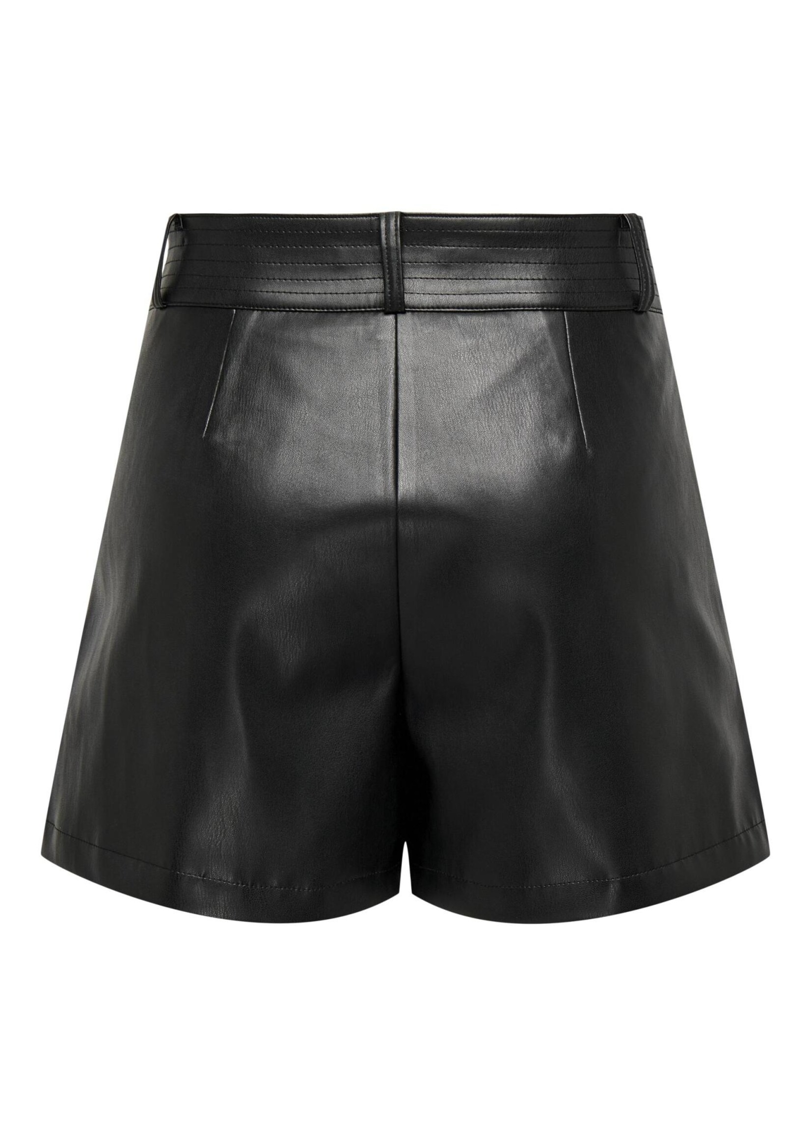 ONLY AMILIA HW FAUX LEATHER SHORTS PNT black