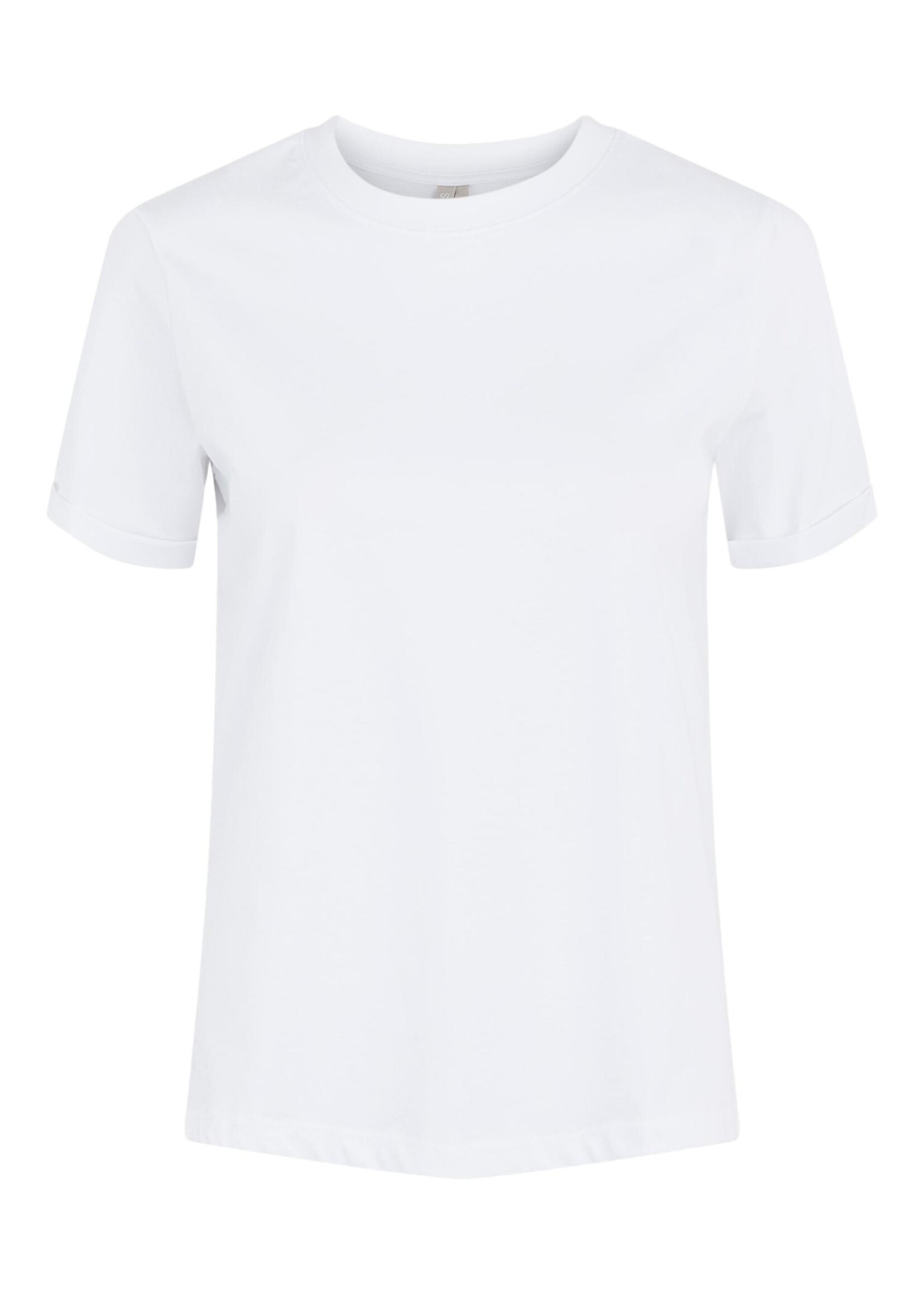 PIECES RIA SS FOLD UP SOLID TEE NOOS BC bright white