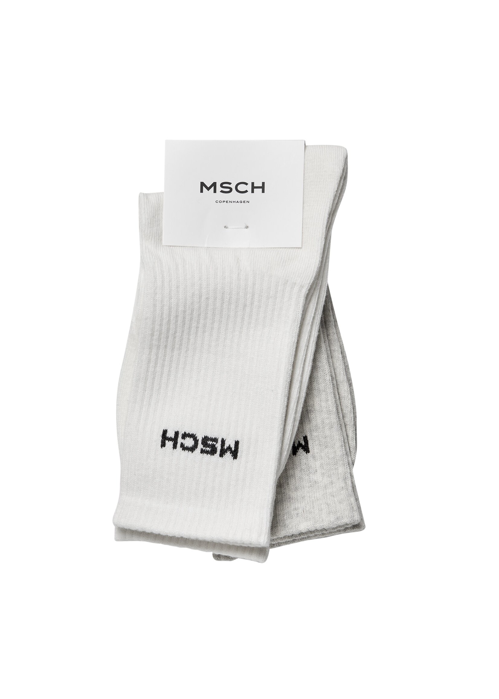 MSCH SPORTY LOGO SOCKS white/lgm