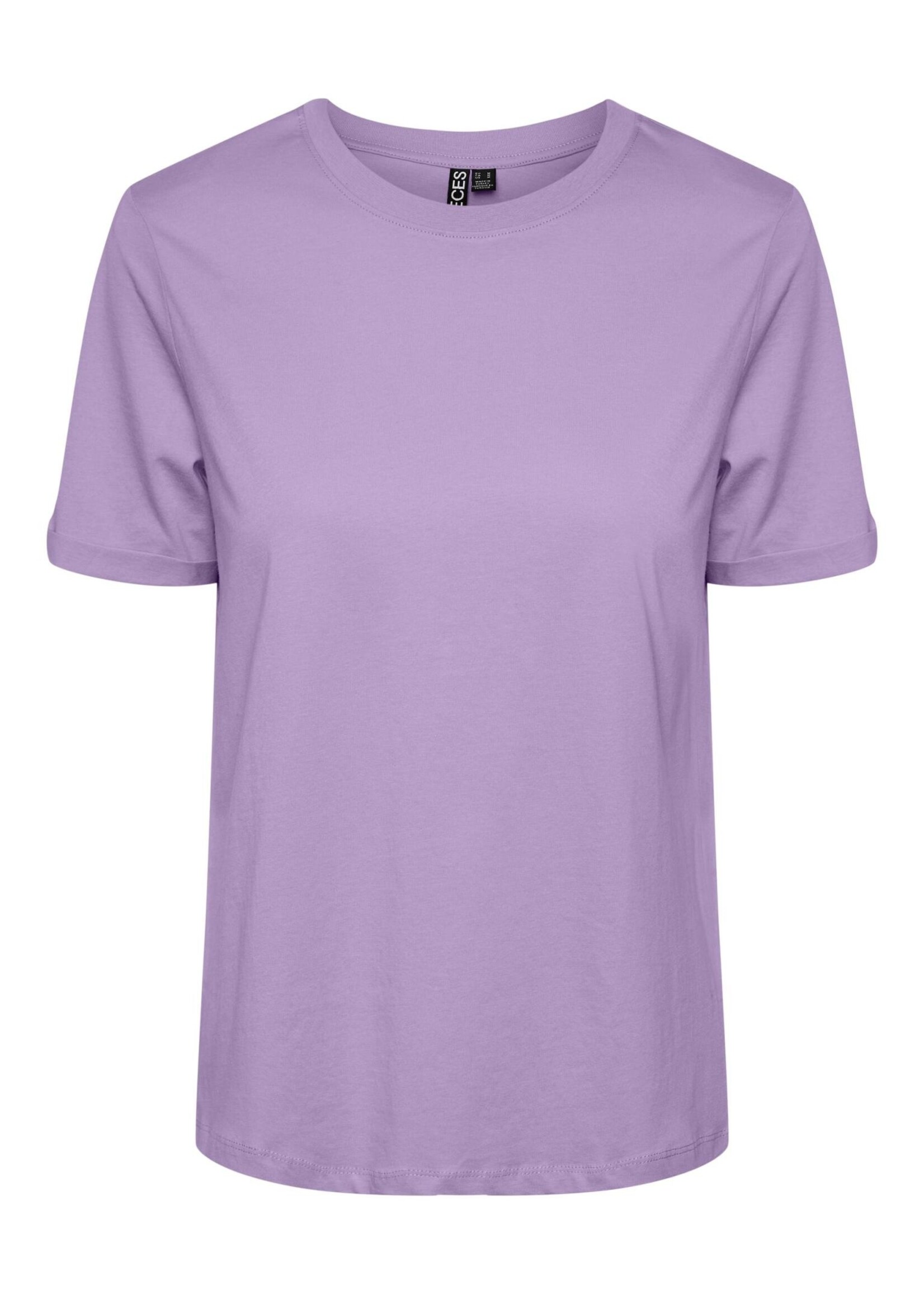 PIECES RIA SS FOLD UP SOLID TEE NOOS BC lavendula