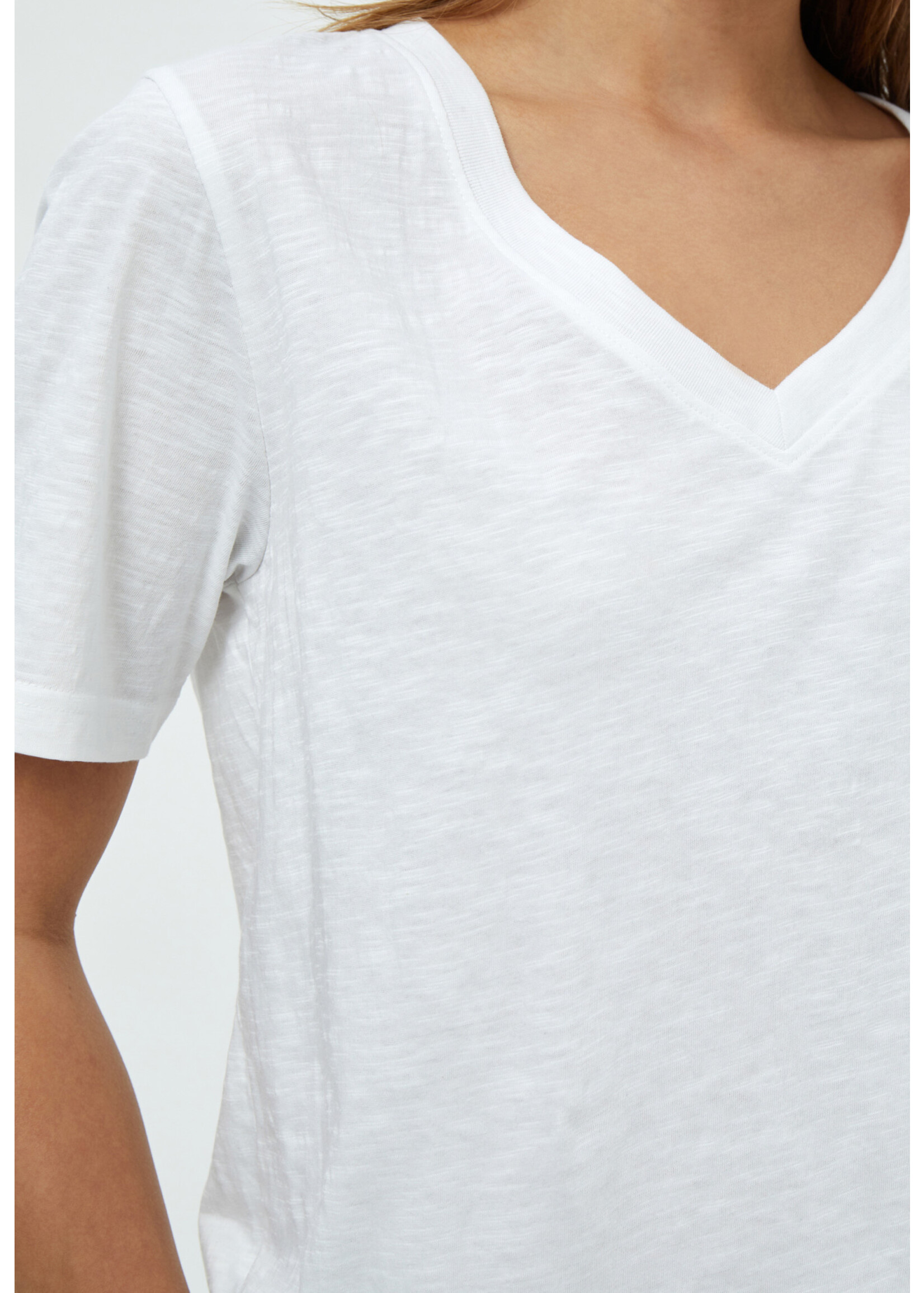 MINUS LETI V-NECK TEE white