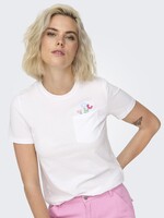 PIECES POLLY LIFE REG S/S POCKET TOP BOX JRS bright white