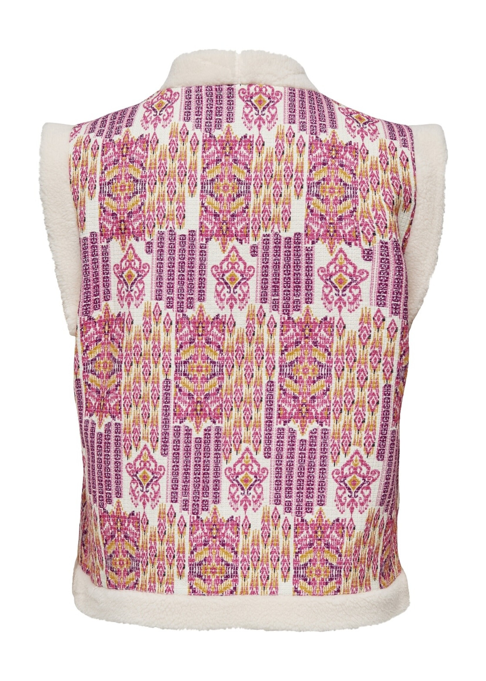 ONLY NORA AZTEC TEDDY WAISTCOAT CS OTW pumice stone