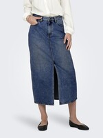 ONLY AYOE HW FRONT SLIT MIDI DNM SKIRT DCC light blue denim