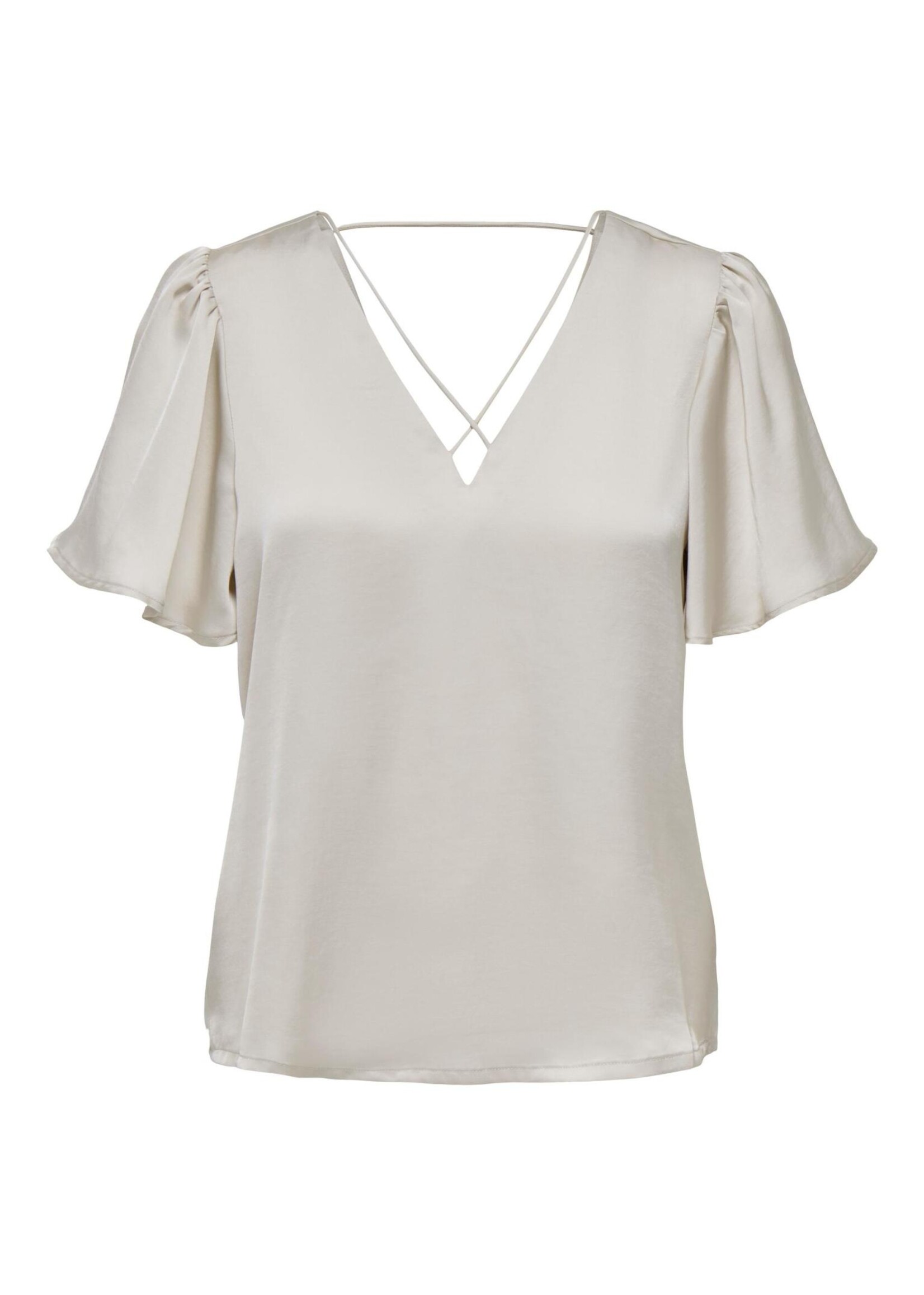 ONLY JANE SS V-NECK TOP LIFE WVN moonbeam