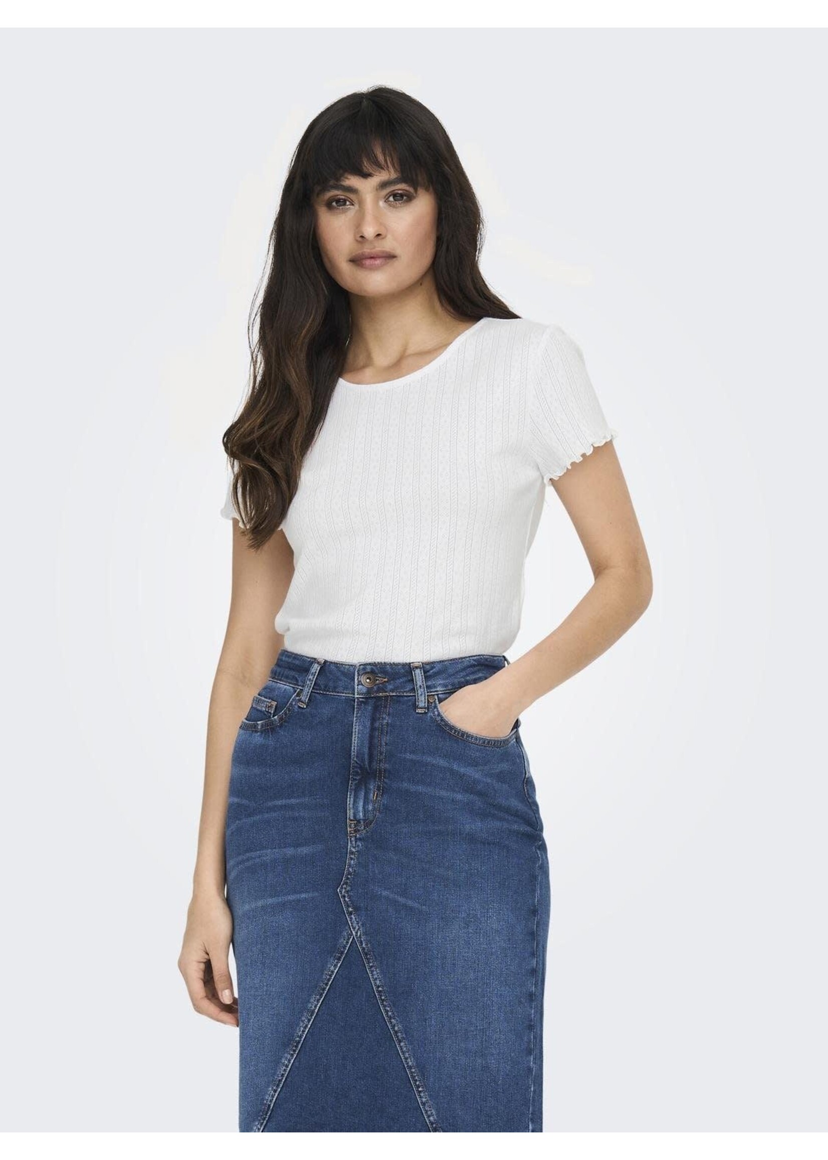 ONLY CARLOTTA S/S TOP JRS NOOS white