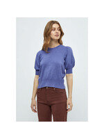 MINUS LIVA KNIT TEE iris bloom purple melange