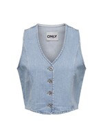 ONLY ROSIE DNM WAISTCOAT CRO light blue denim