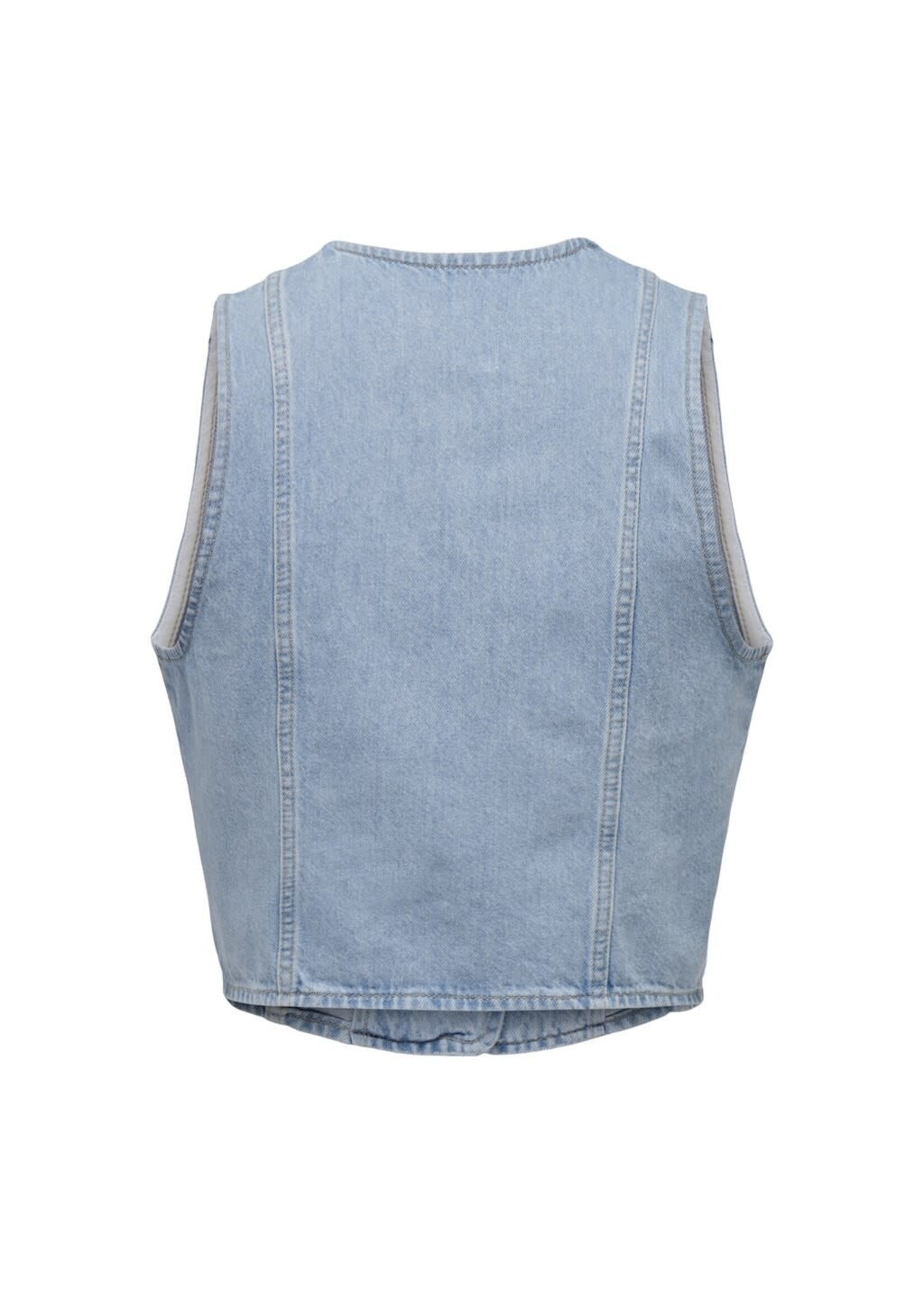 ONLY ROSIE DNM WAISTCOAT CRO light blue denim