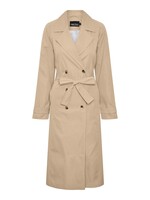 PIECES BILLE LONG TRENCHCOAT warm sand