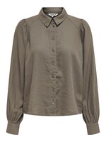 ONLY CARO L/S LINEN BL PUFF SHIRT CC PNTwalnut