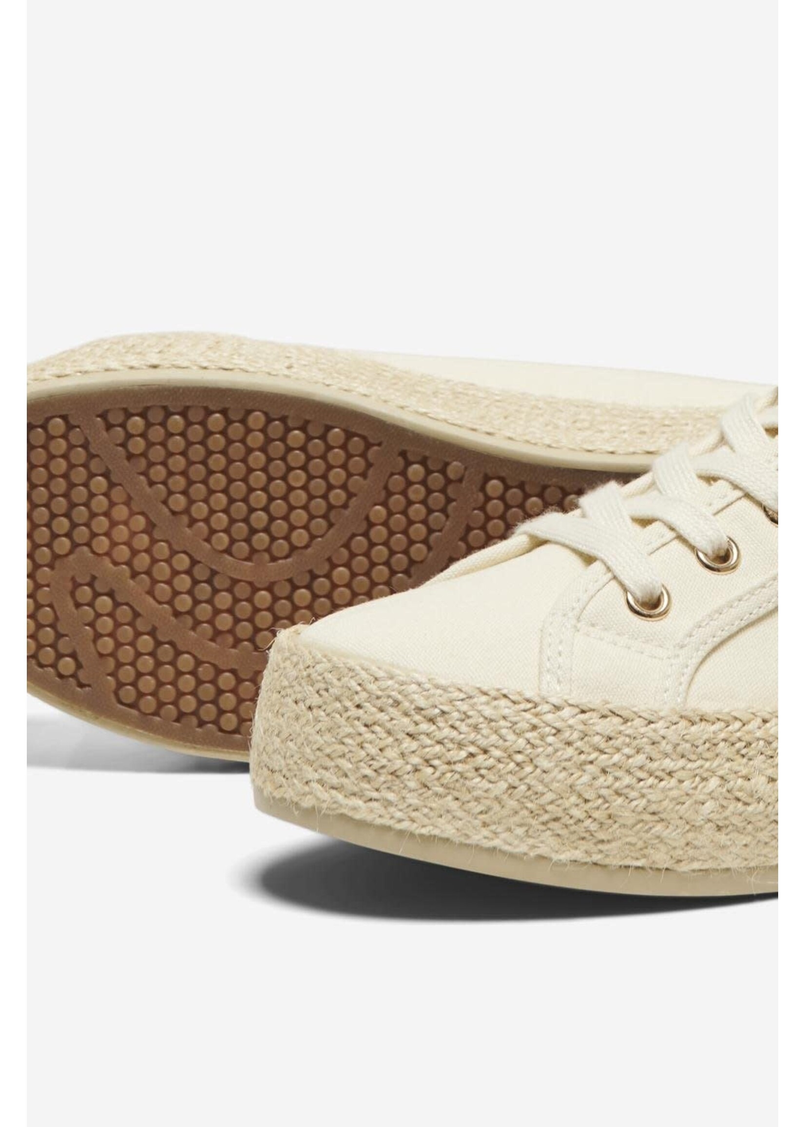 ONLY IDA-1 LACE UP ESPADRILLE SNEAKER creme