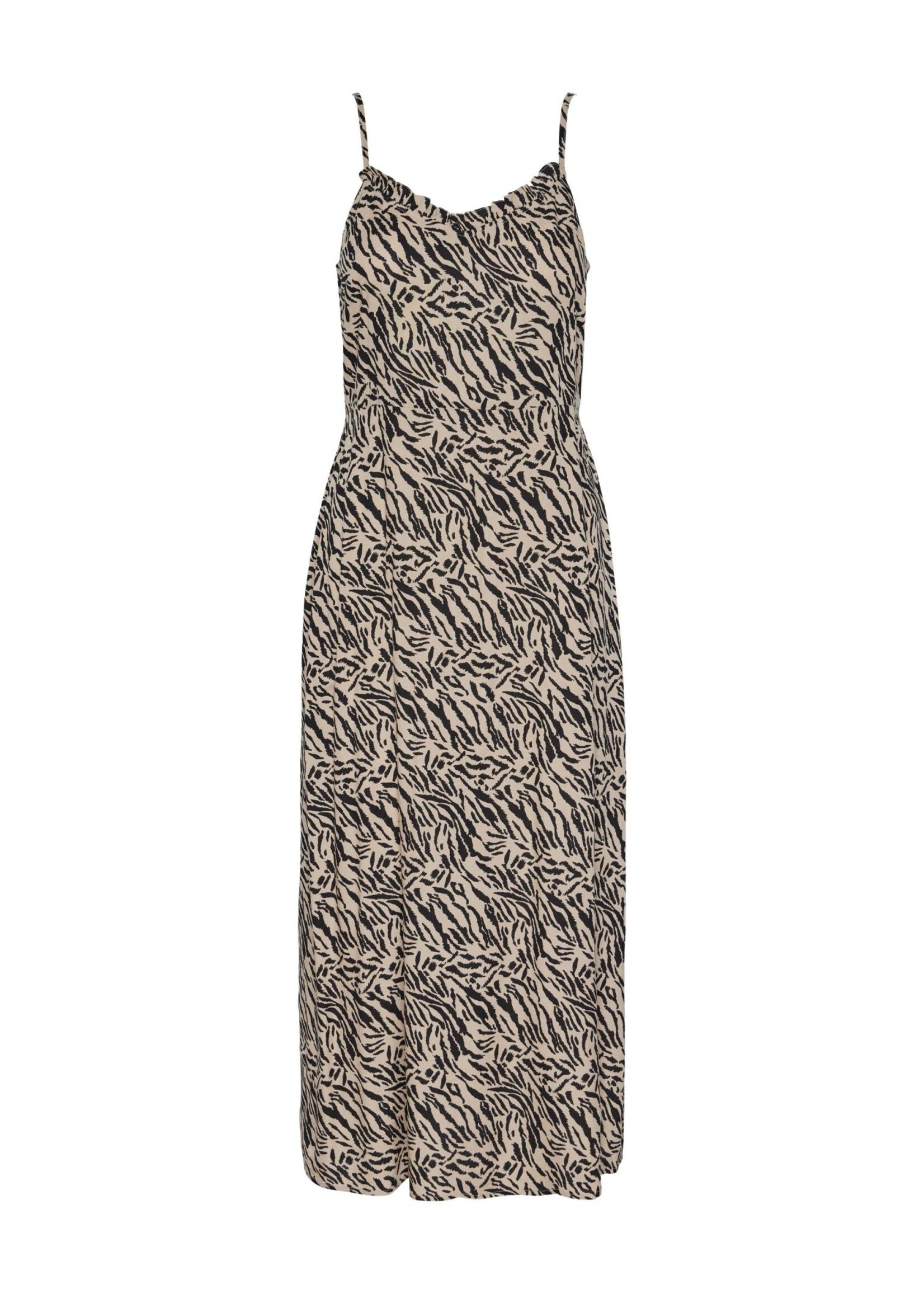 PIECES NYA SLIP ANKLE DRESS BF BC white pepper animal