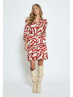 MINUS JASSIE SHORT DRESS barn red print