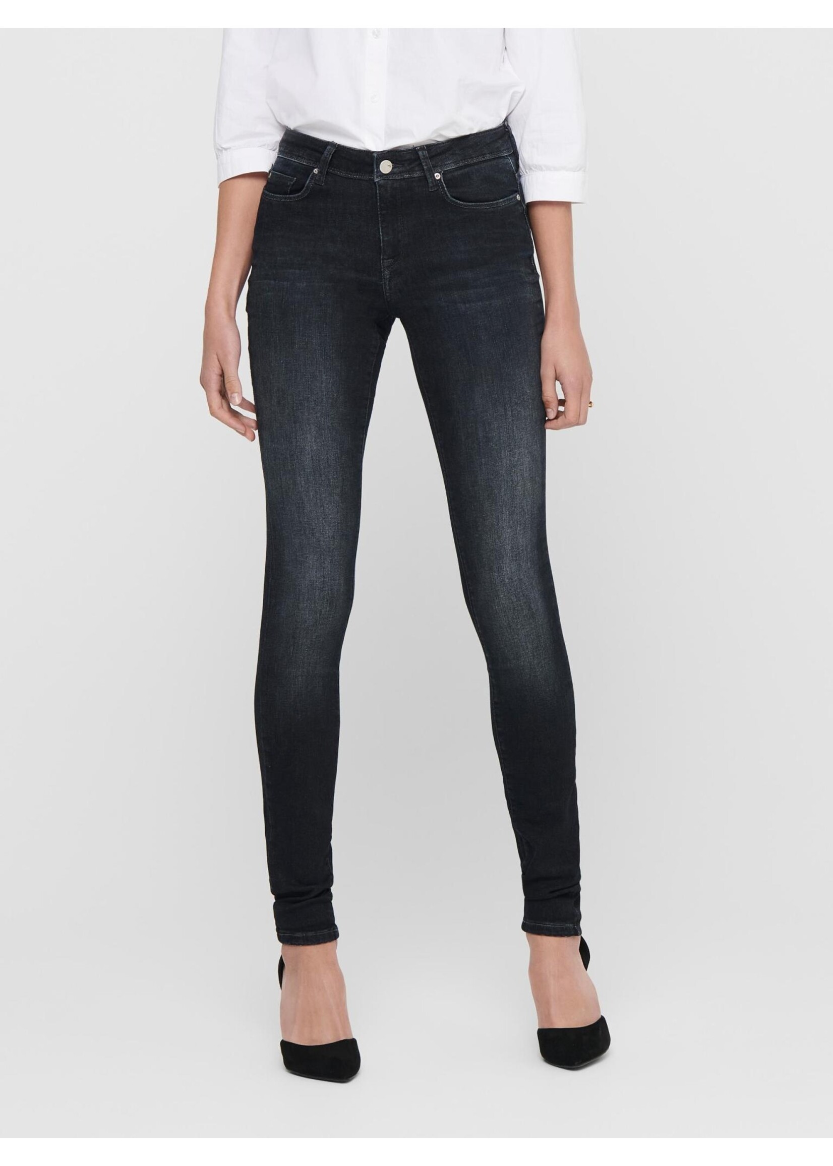 ONLY shape life reg skinny black denim