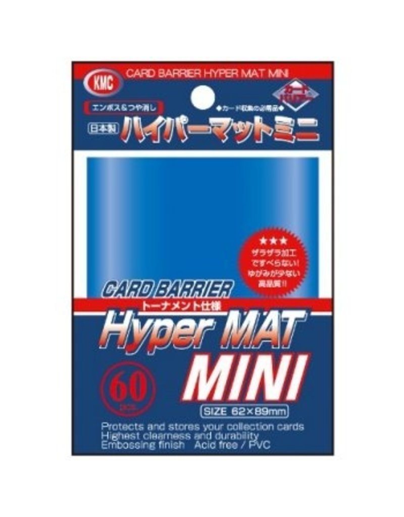 KMC KMC Small Sleeves - Hyper Mat Blue (60 Sleeves)