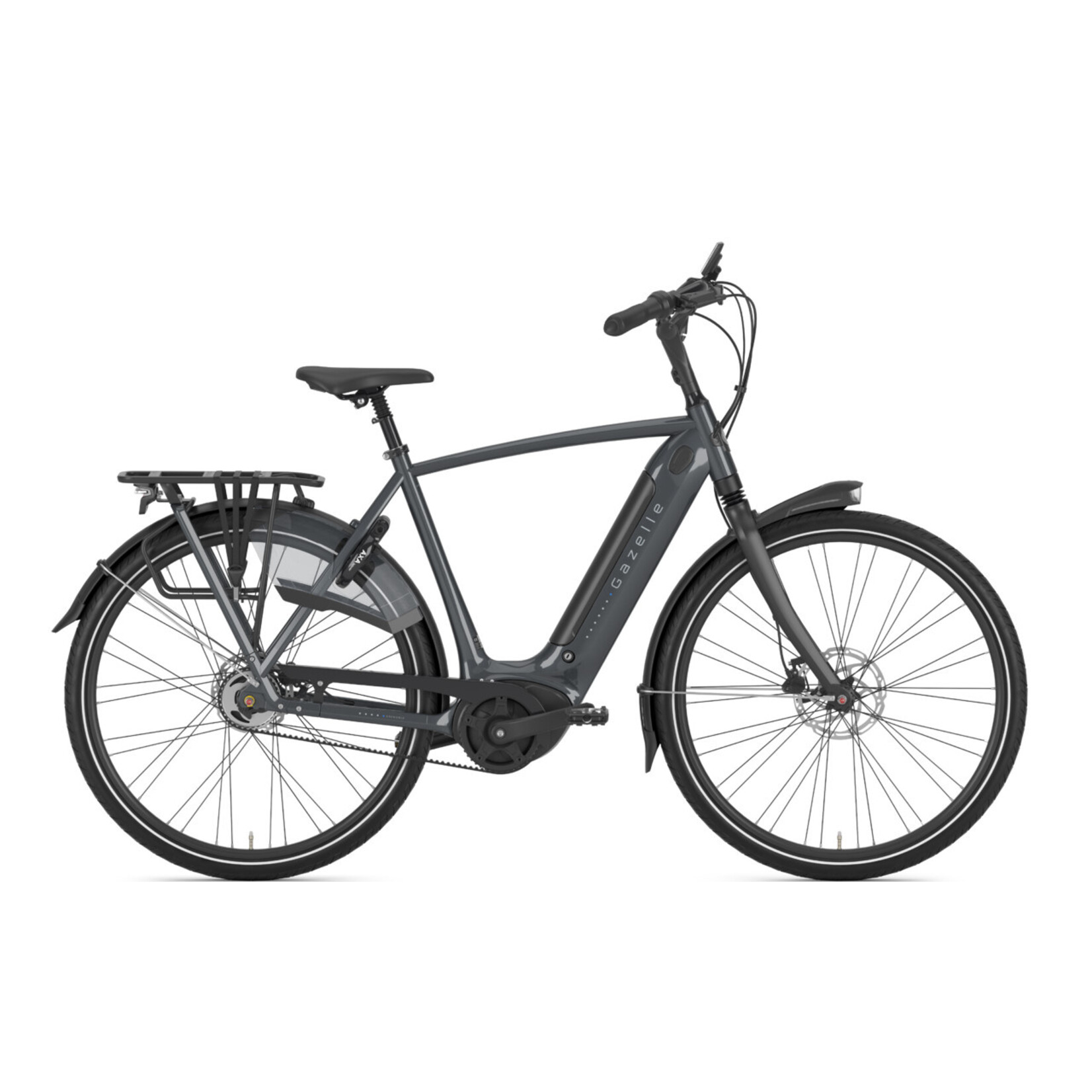 Gazelle Ebike-Grenoble  C5 HMB BELT L46 Anthracite grey 500Wh (G3733)