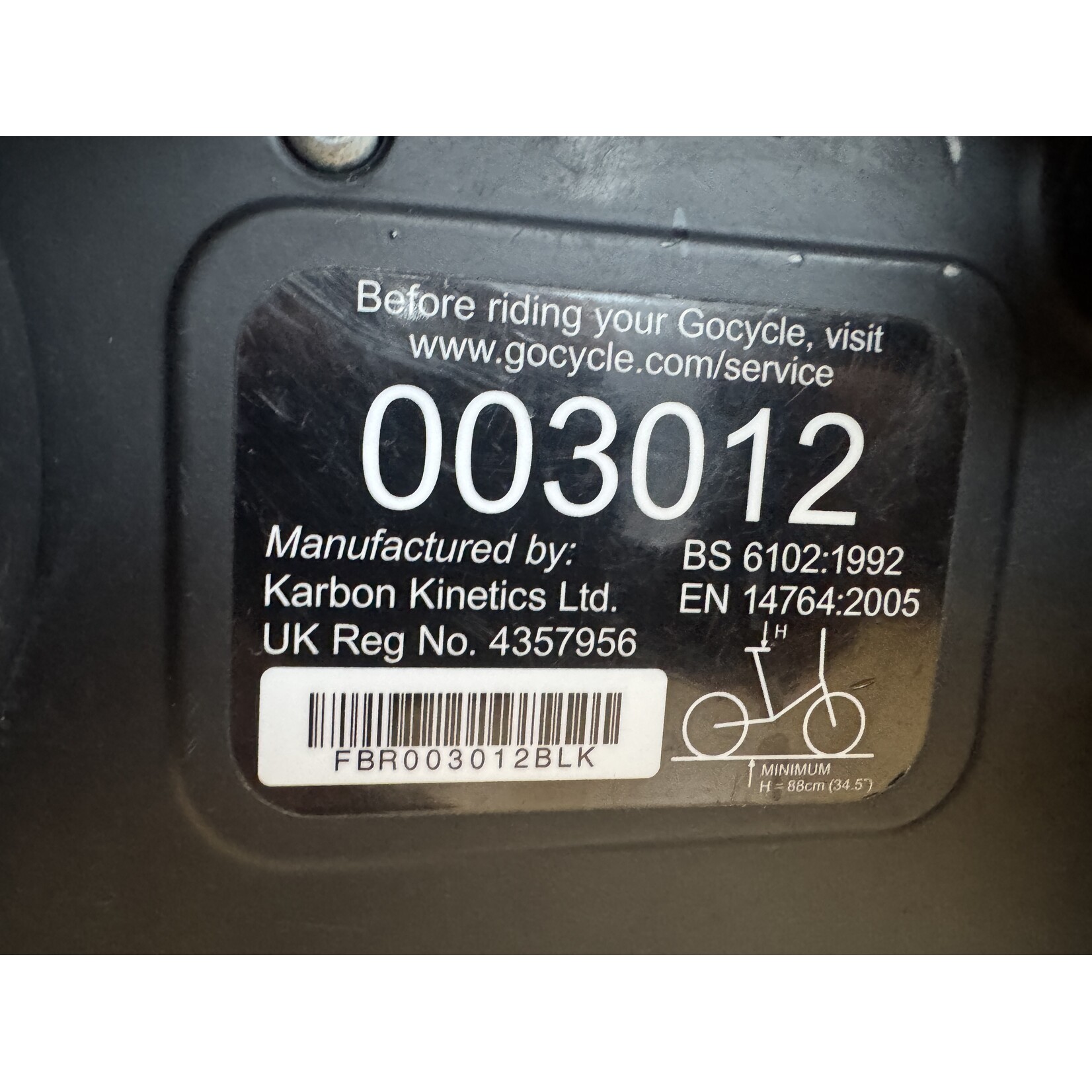 Secondhand-GoCycle Black Non Electric