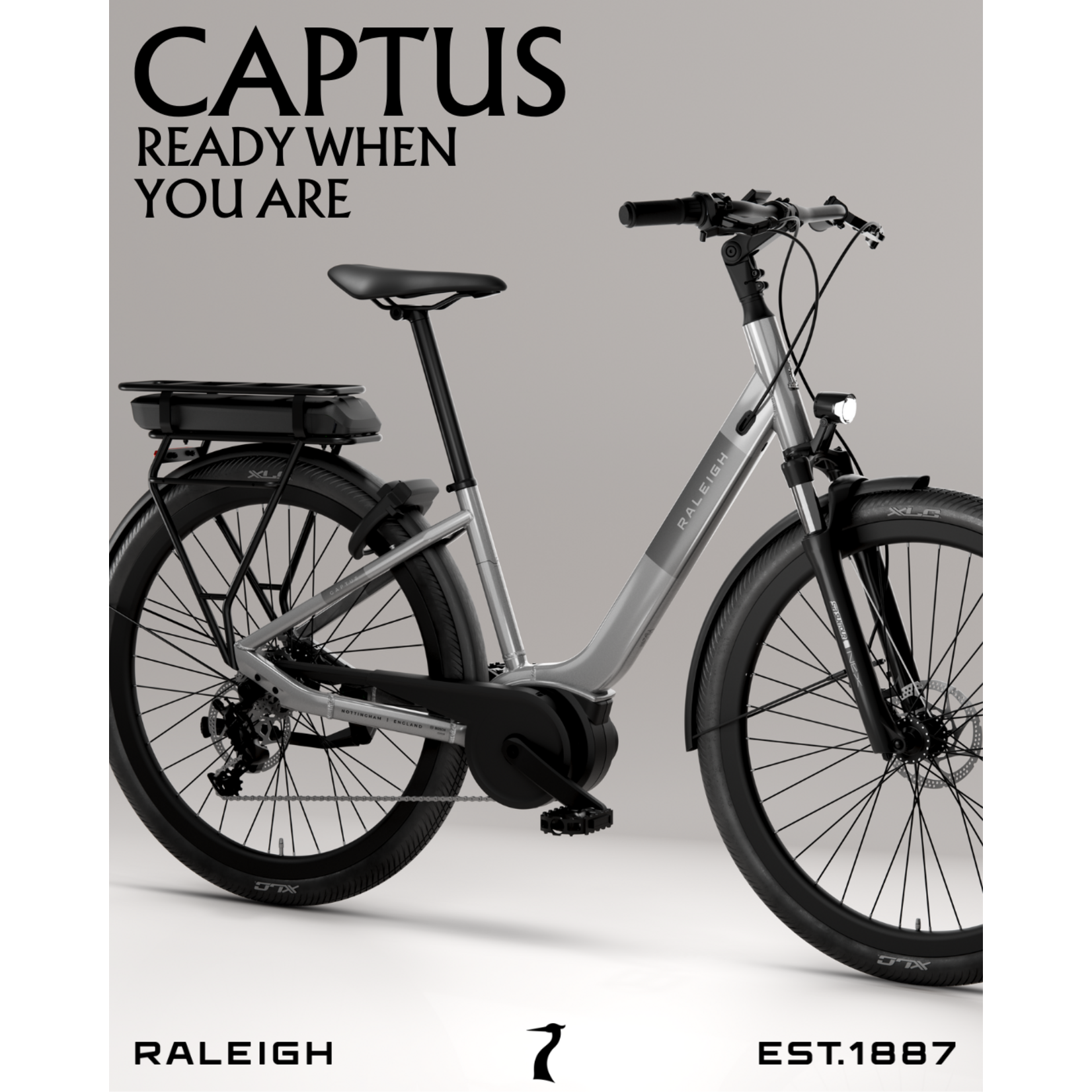 Raleigh Captus Low Step 41cm Grey