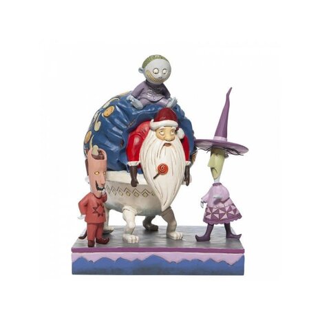 Enesco Disney Traditions - Lock, Shock and Barrel with Santa Figurine