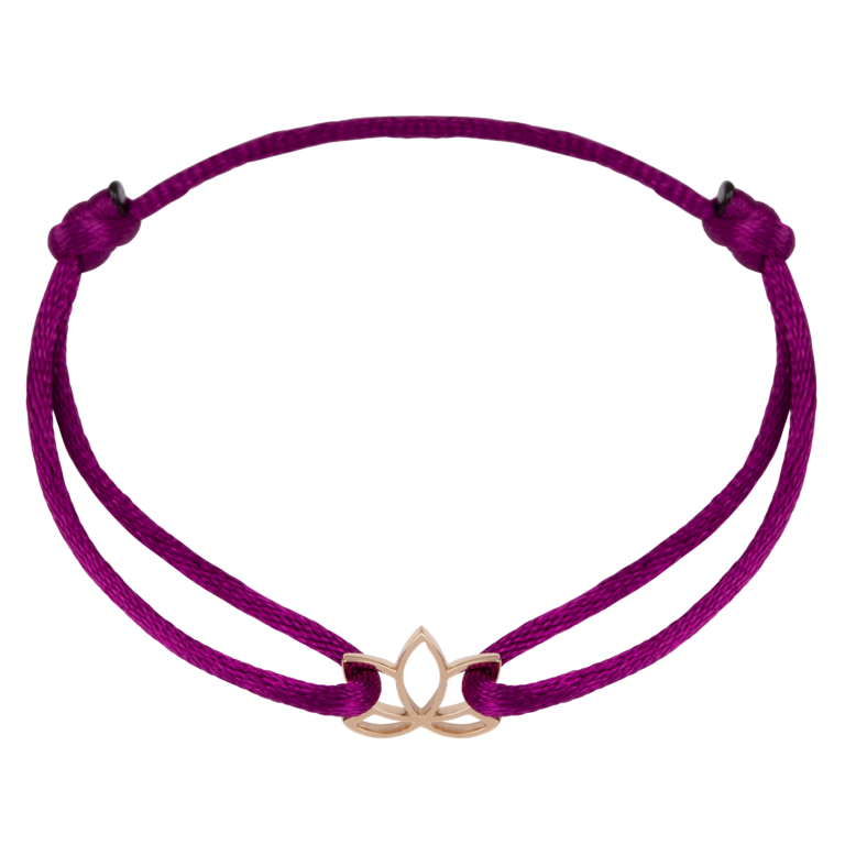 ***TIJDELIJK UITVERKOCHT***Lotus symbool satijnen armband