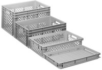 Euro Stackable Container with Perforated Walls and Solid Base R-2