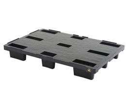 ESD-Plastic export pallet 1200x800x155 , closed deck , light weight