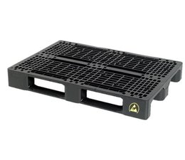 ESD Conductive Plastic EURO pallet 1200x800x150 with 3 skids