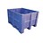 DOLAV Box pallet 1200x1000x740 mm, volume 620 l, 3 skids, heavy duty, food proved plastic