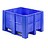 Palettenbox 1200x1000x740 mm, Volumen 620 l, 3 Kufen, geeignet für schwere Lasten und Lebensmittekontakt